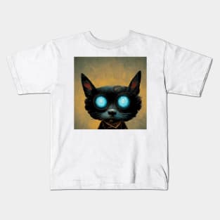 Blue Eyed RoboCat Kids T-Shirt